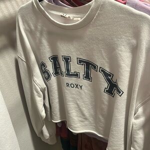 Roxy salty white sweatshirt size medium